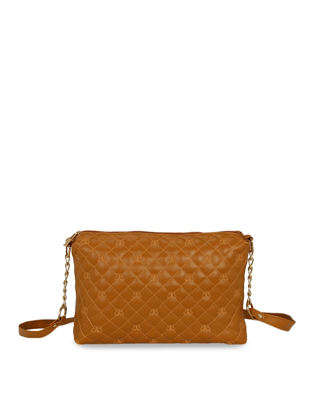 

KLEIO Women Quilted Sling Bag, Tan
