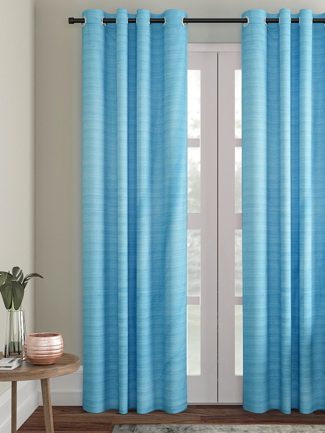 

Soumya Blue Single Long Door Curtain