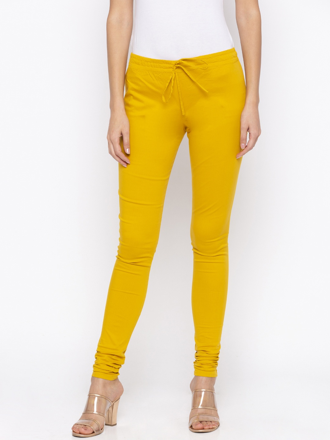 

Globus Women Mustard Yellow Cotton Churidar