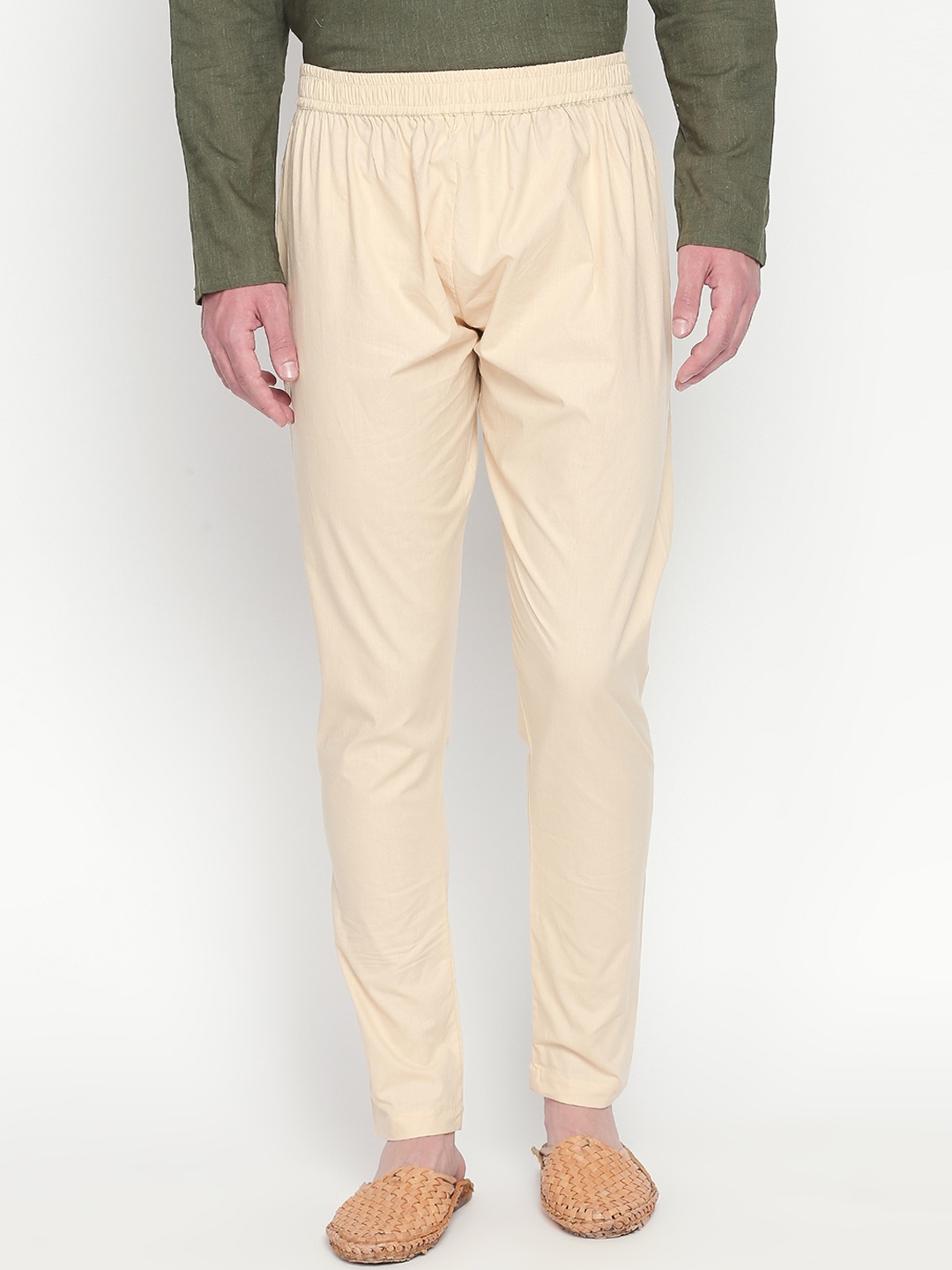 

indus route by Pantaloons Men Beige Solid Churidar