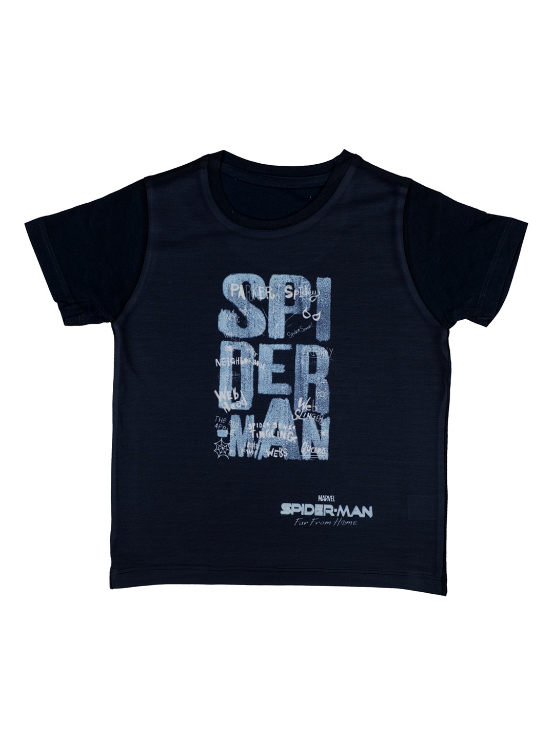 

Marvel by Wear Your Mind Boys Navy Blue Printed Round Neck T-shirt