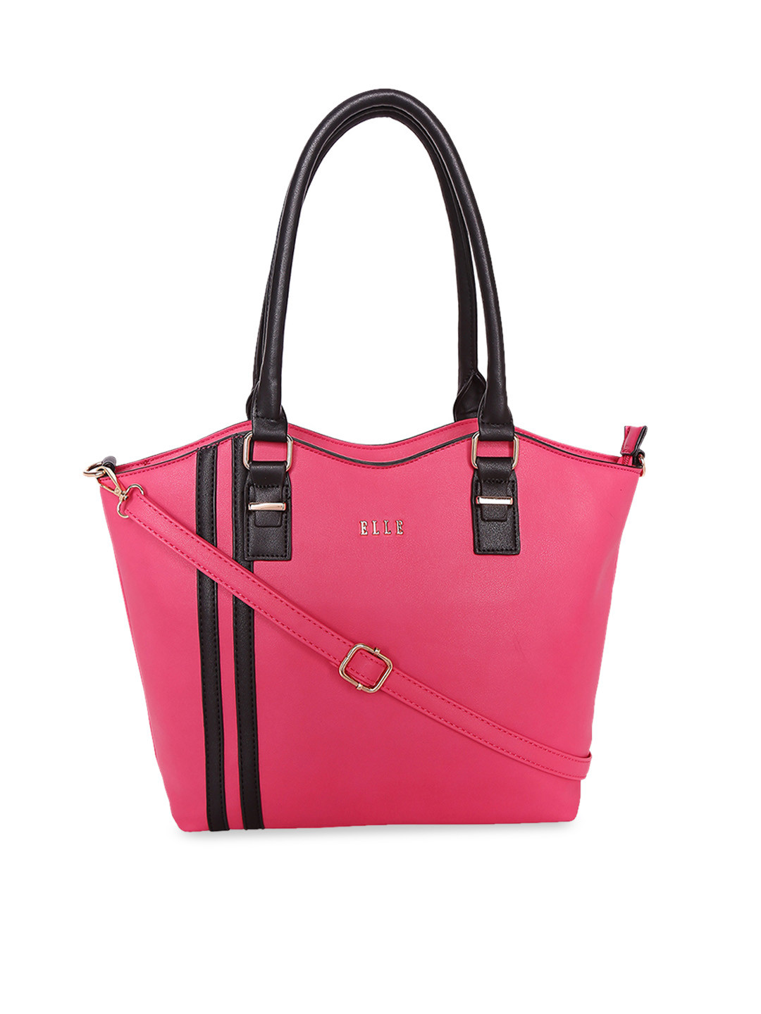 

ELLE Pink Striped Shoulder Bag