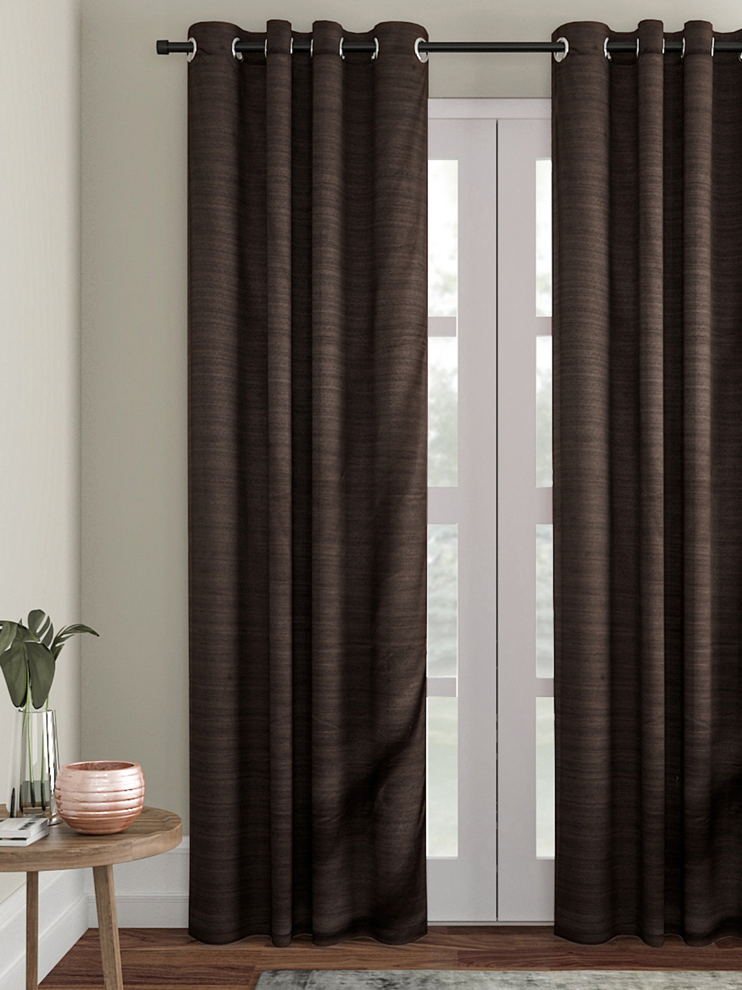 

Soumya Brown Single Long Door Curtain