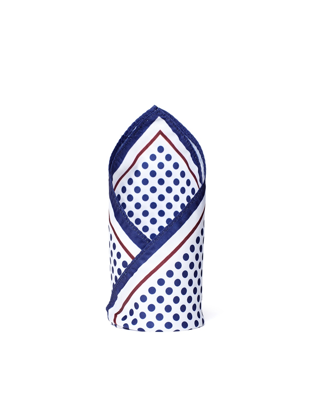 

Alvaro Castagnino White & Blue Printed Pocket Square