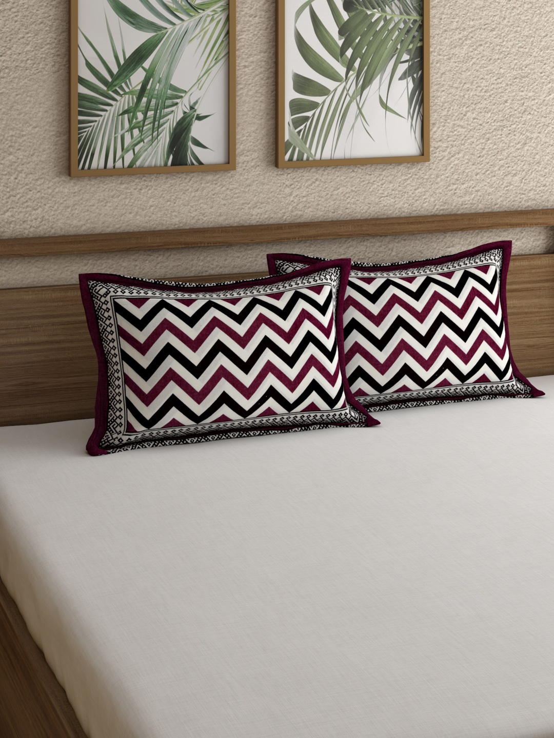 

Rajasthan Decor Set of 2 Screen Print Pillow Cover, Off white