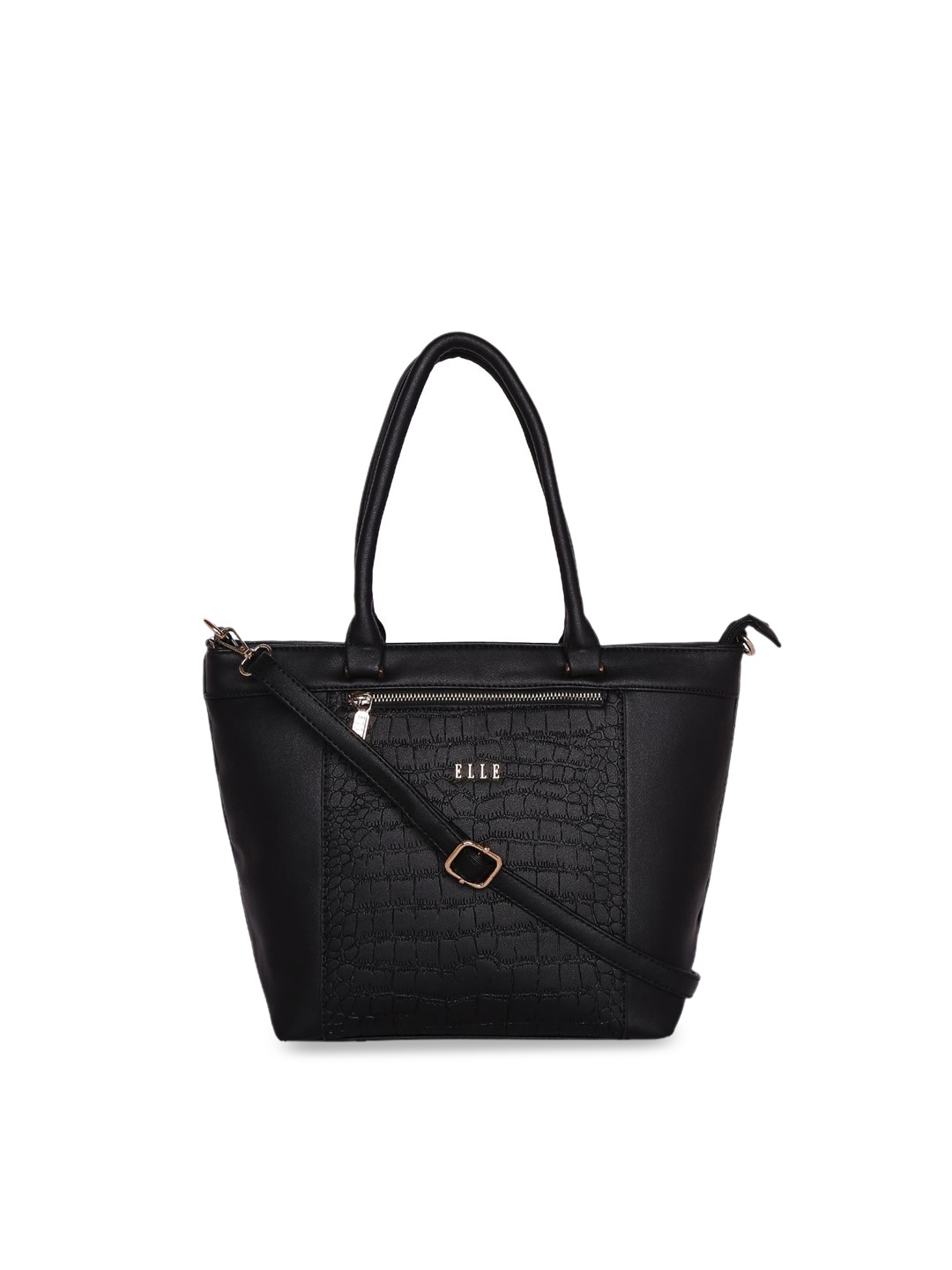 

ELLE Black Textured Shoulder Bag