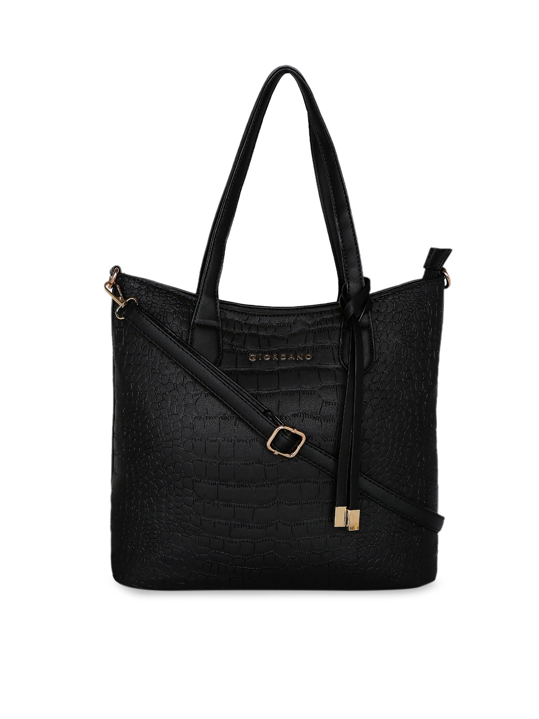 

GIORDANO Black Textured Shoulder Bag