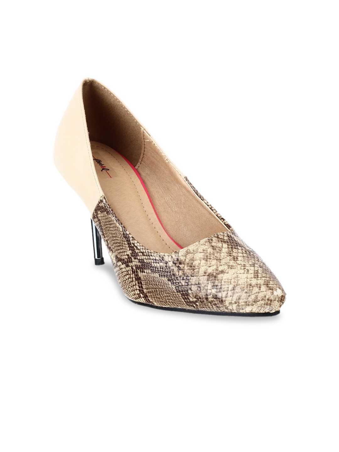 

Aber & Q Women Beige Printed Pumps