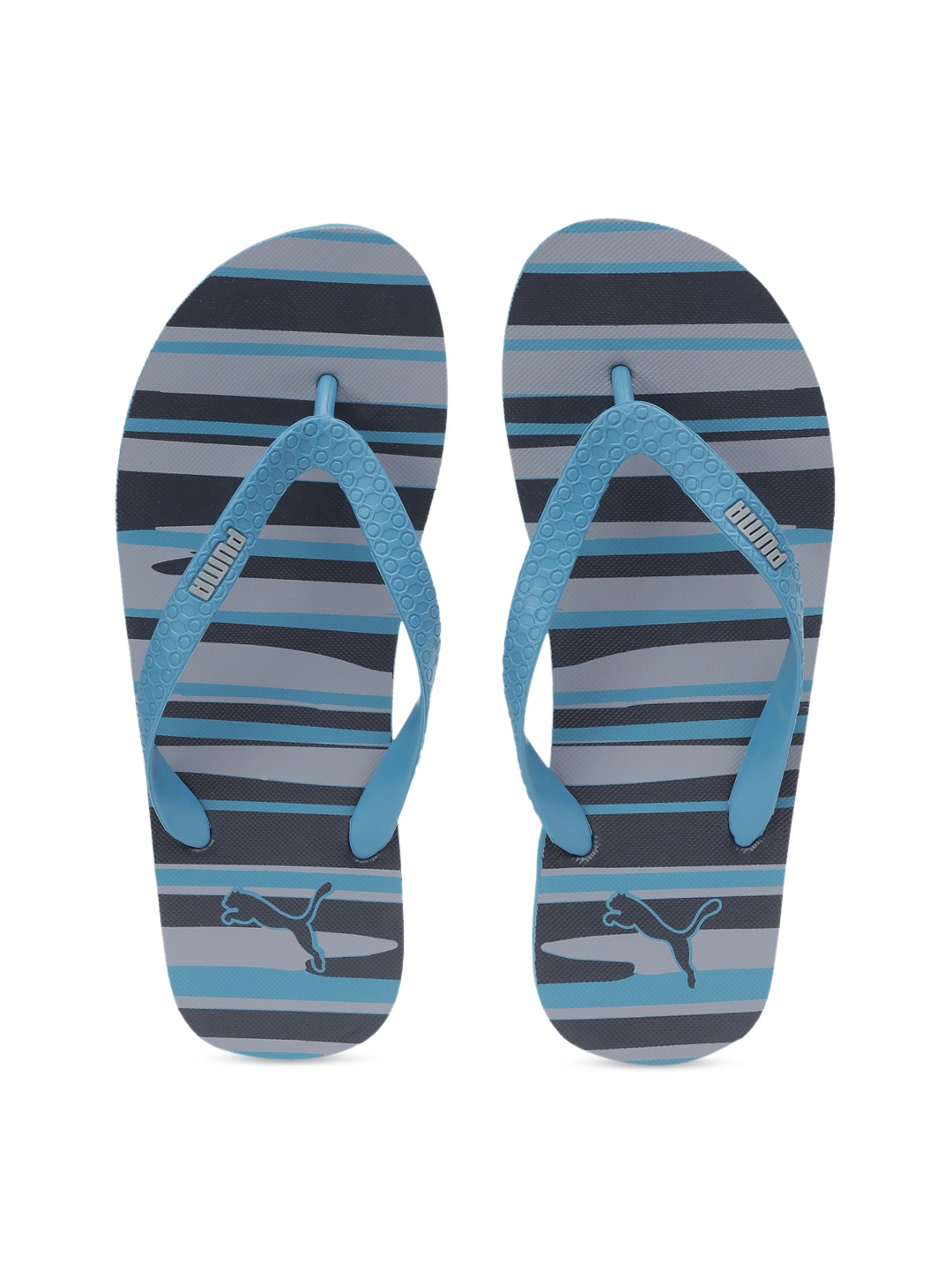 

Puma Unisex Blue Solid Thong Flip-Flops Conik GU Caribbean Sea-Quarry-QUIET