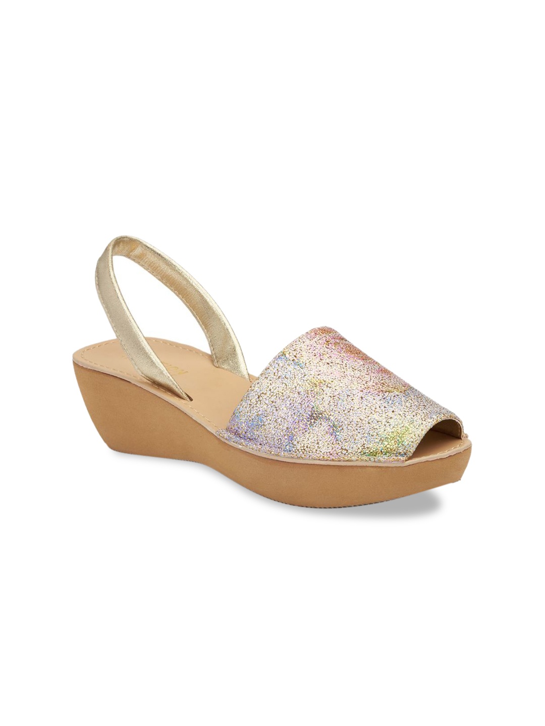 

Kenneth Cole Women Gold-Toned Solid Peep Toes