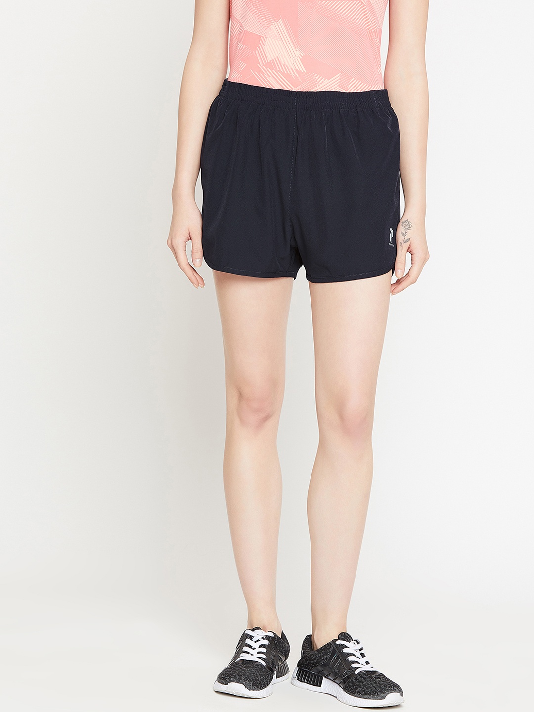 

PERFKT-U Women Black Solid Regular Fit Sports Shorts