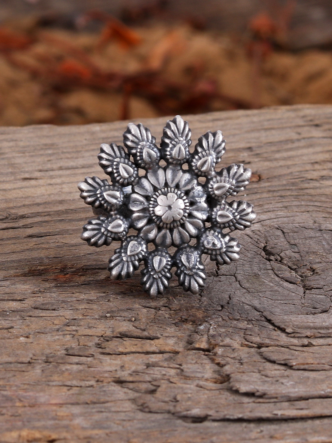 

Silvermerc Designs Silver-Plated Handcrafted 92.5 Sterling Silver Ring
