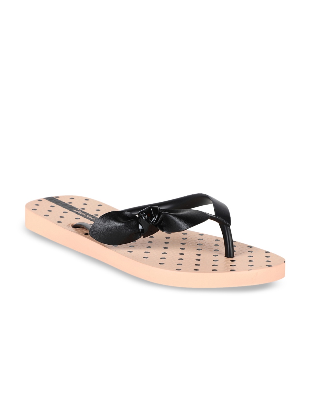 

iPanema Women Black & Beige Solid Thong Flip-Flops