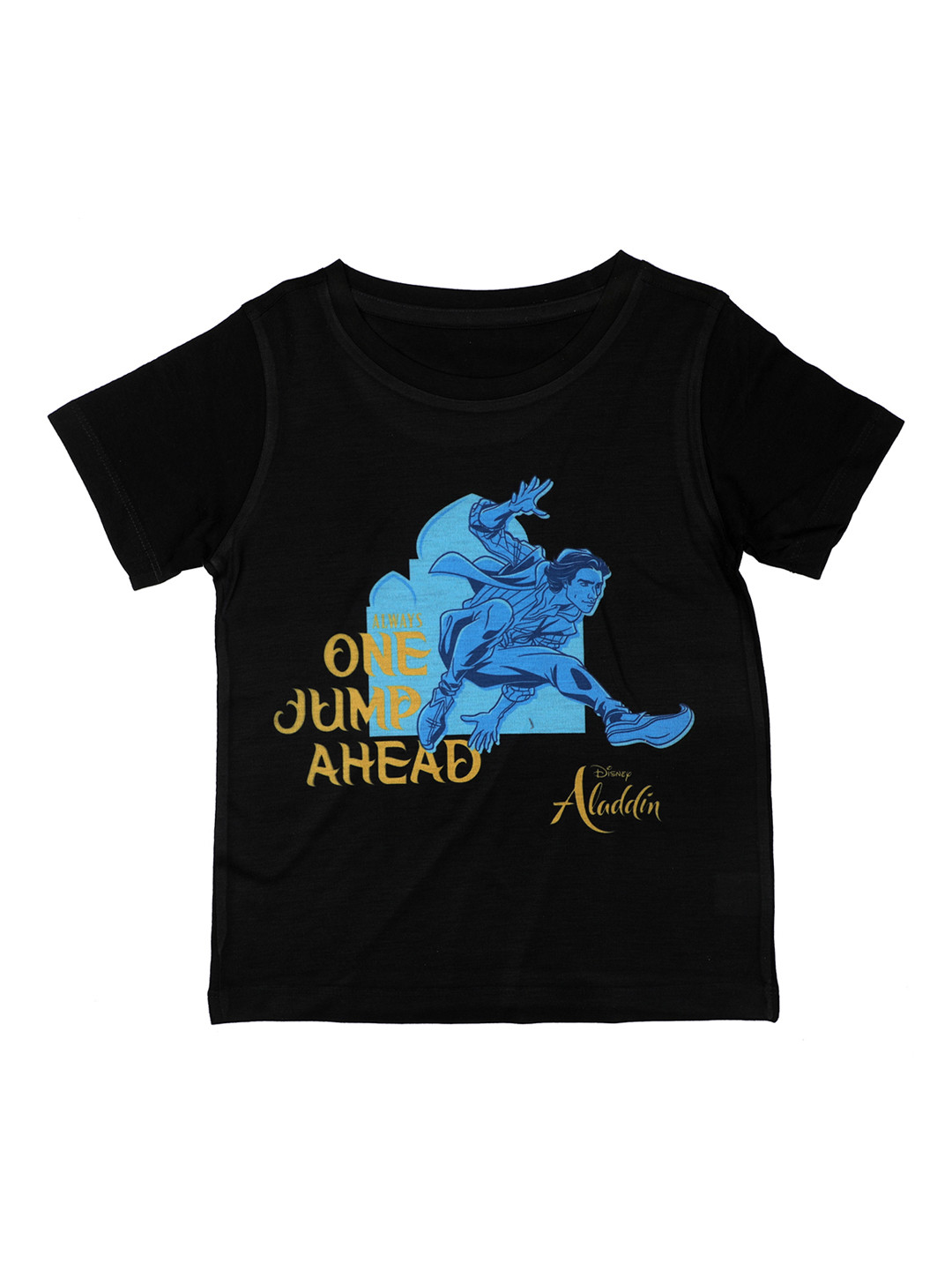 

Disney by Wear Your Mind Boys Black Printed Round Neck T-shirt