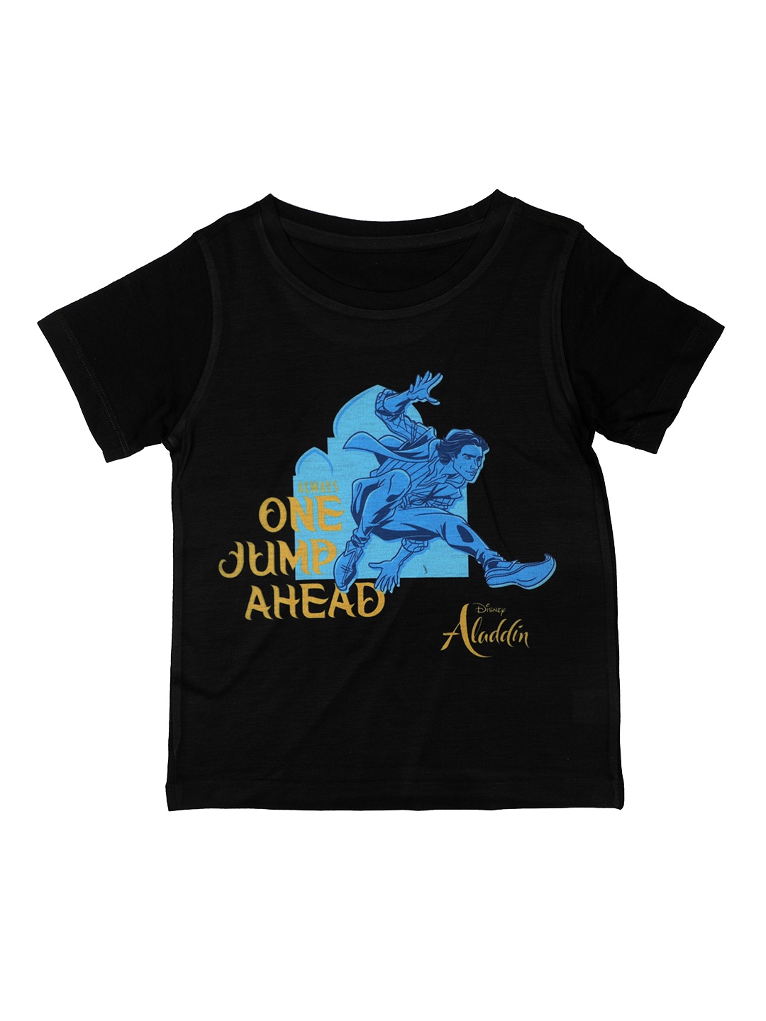 

Disney by Wear Your Mind Boys Black Printed Round Neck T-shirt
