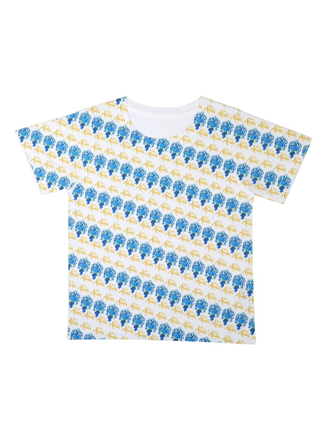 

Disney by Wear Your Mind Boys White Printed Round Neck T-shirt