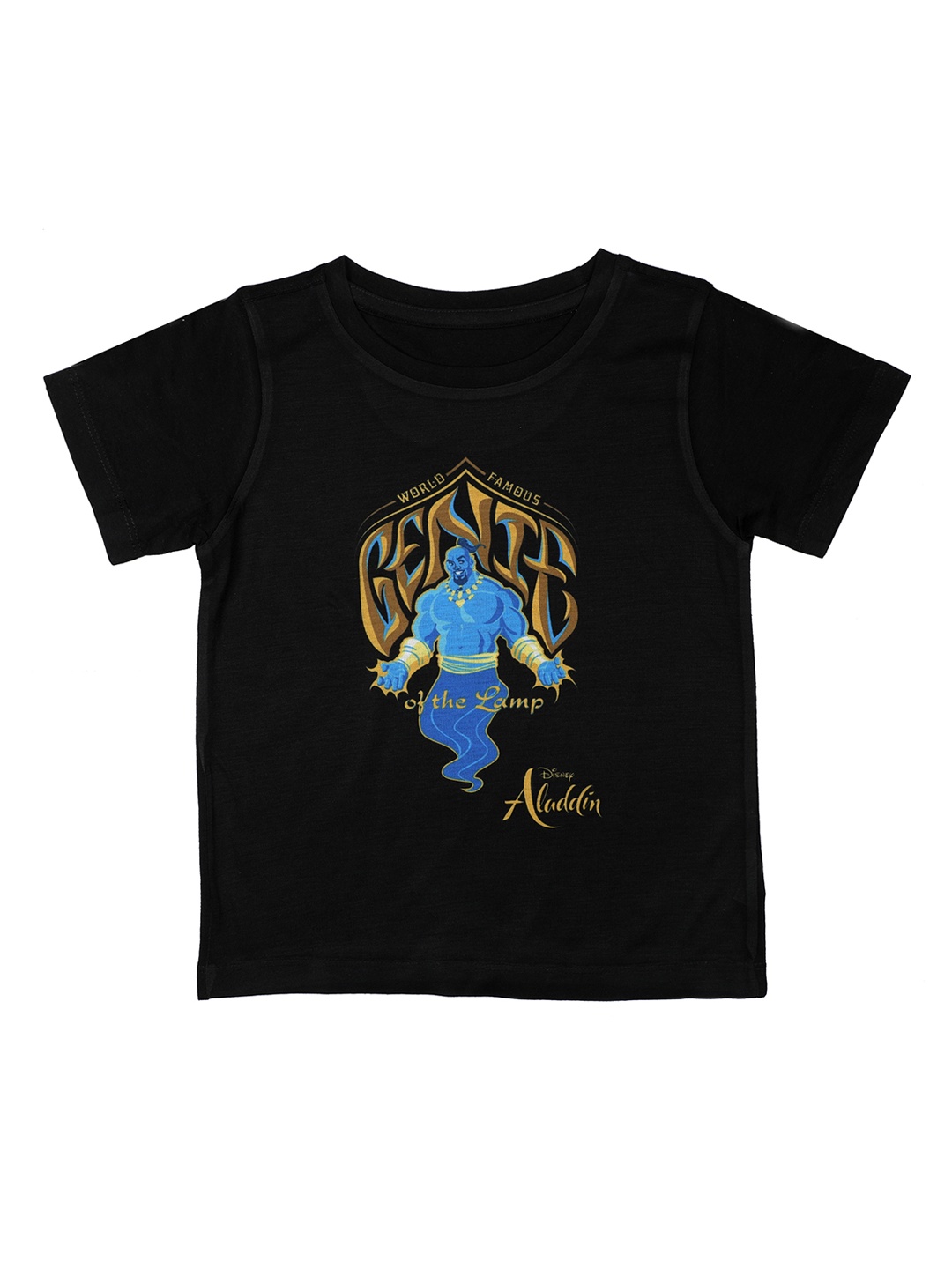 Disney by Wear Your Mind Boys Black Printed Round Neck T-shirt