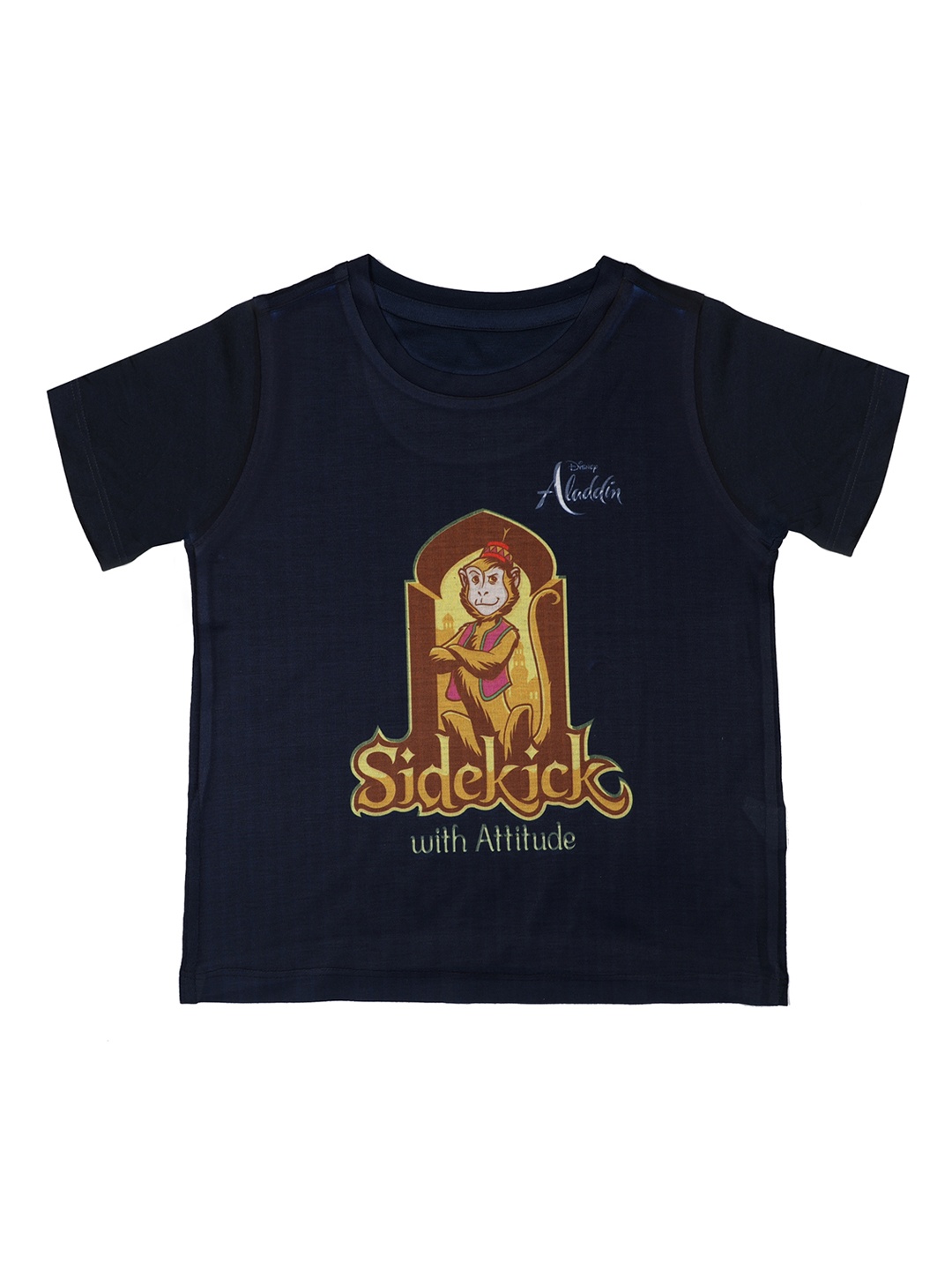 

Disney by Wear Your Mind Boys Navy Blue Printed Round Neck T-shirt