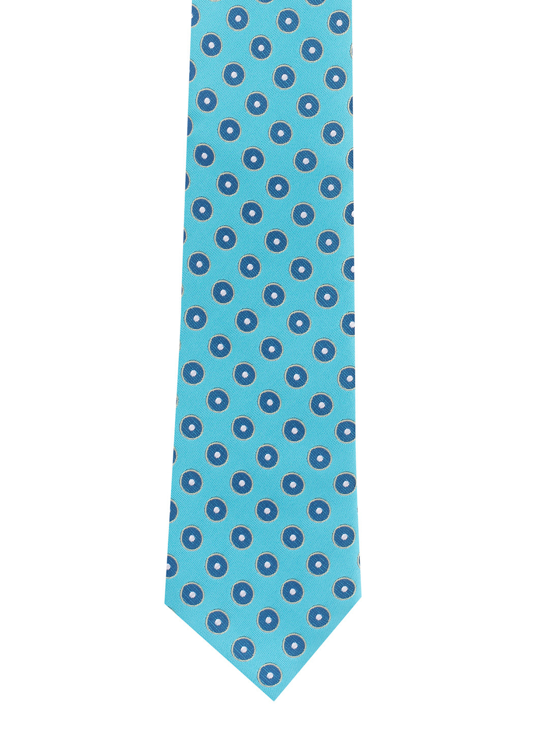 

The Tie Hub Blue Woven Design Skinny Tie