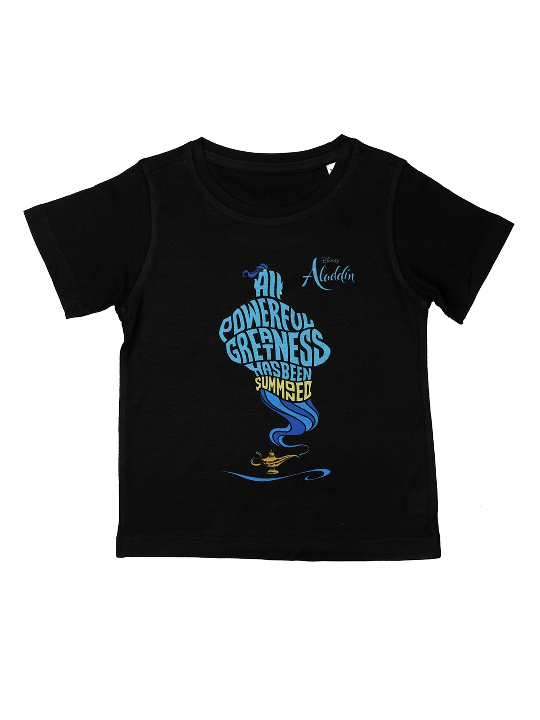 

Disney by Wear Your Mind Boys Black Printed Round Neck T-shirt