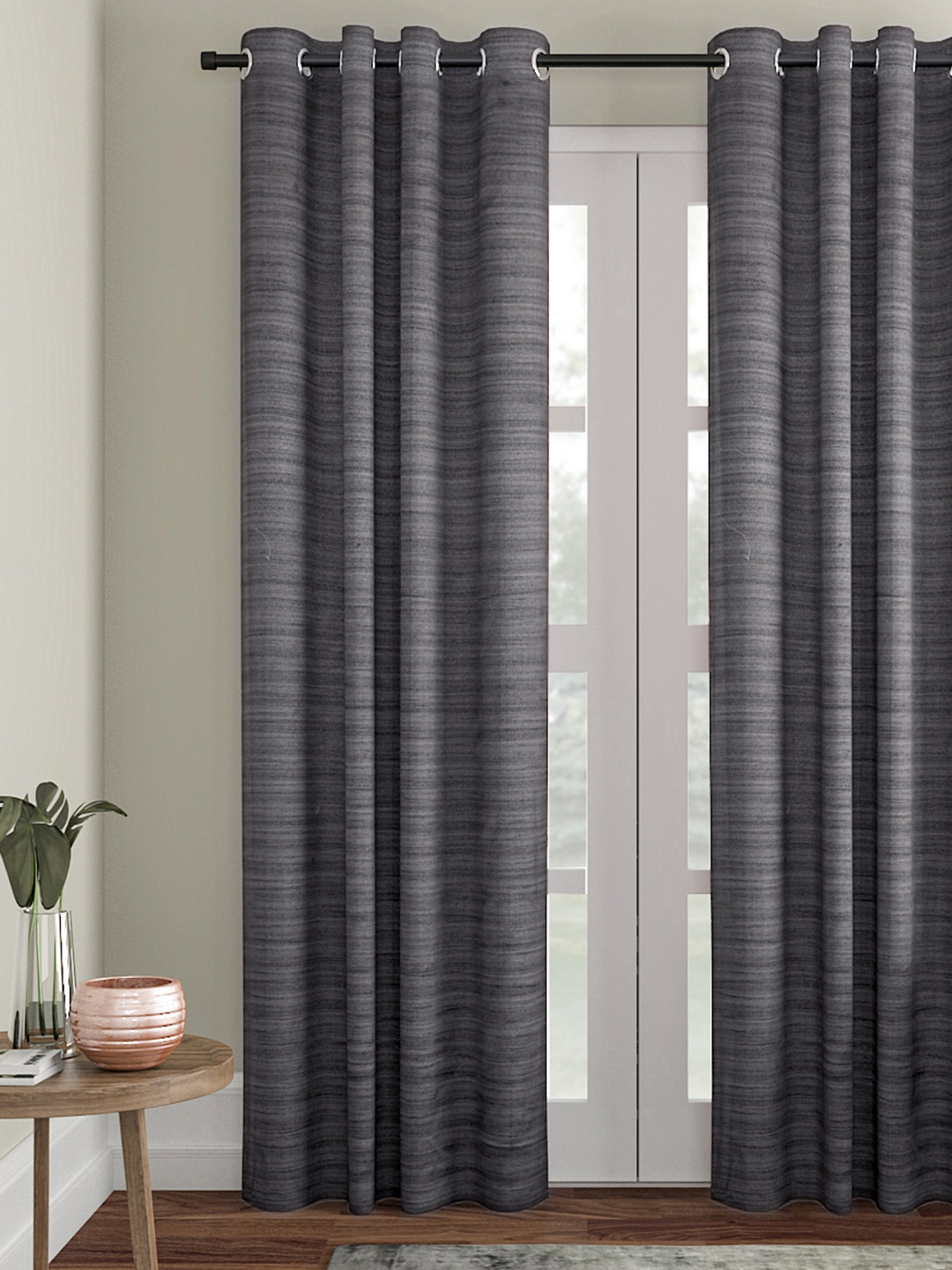 

Soumya Grey Single Long Door Curtains