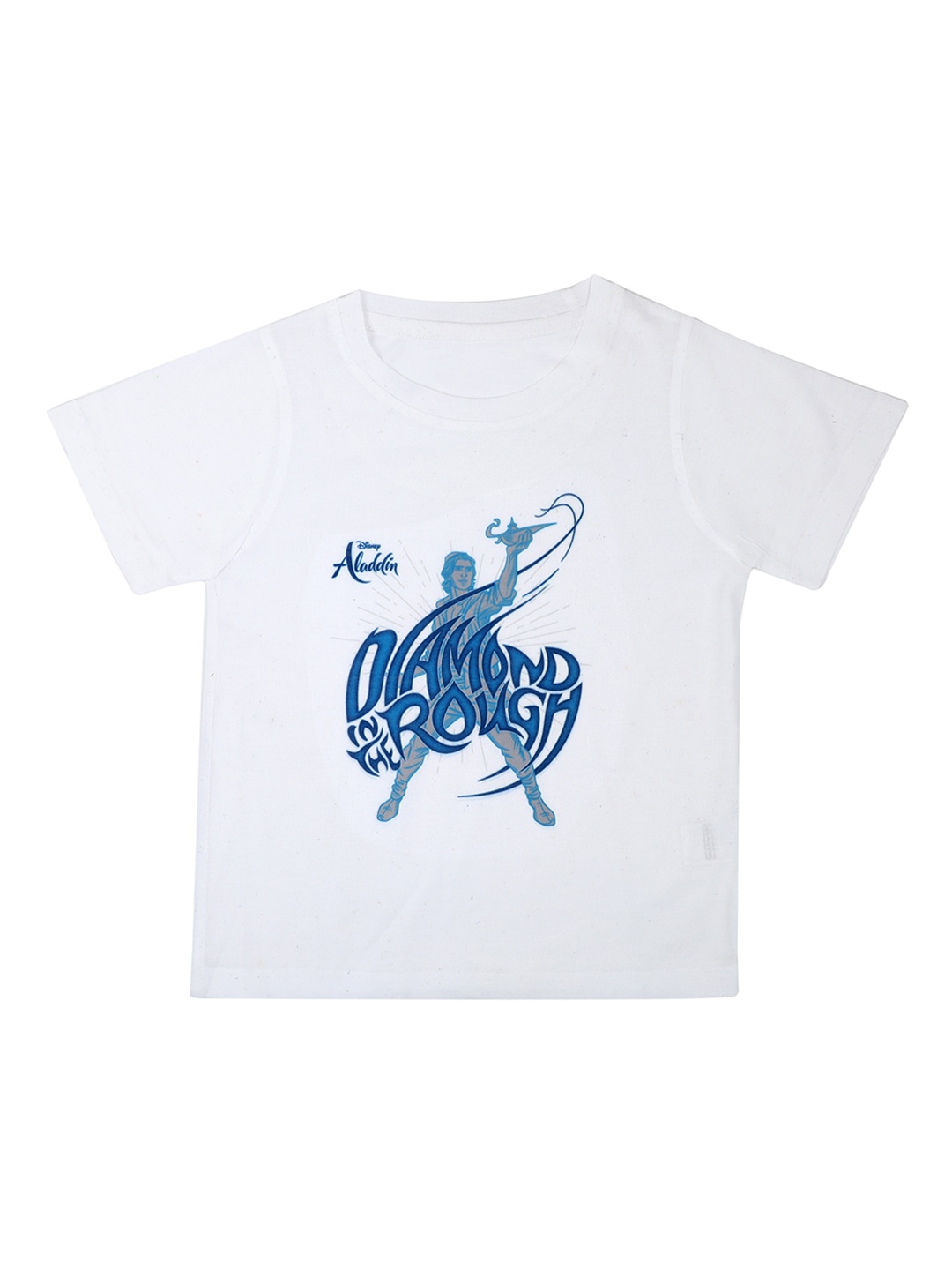 

Disney by Wear Your Mind Boys White Printed Round Neck T-shirt