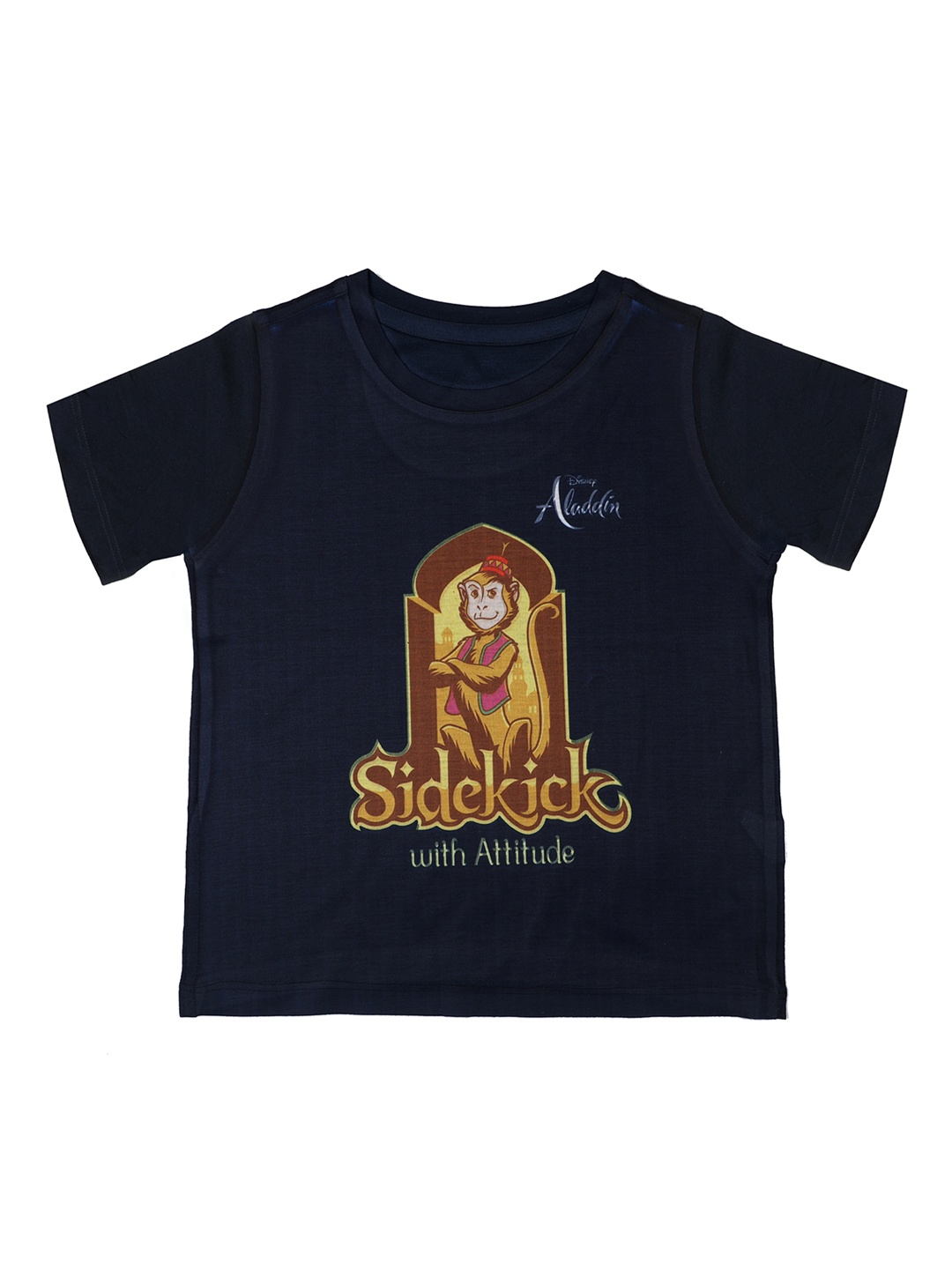 

Disney by Wear Your Mind Boys Navy Blue Printed Round Neck T-shirt