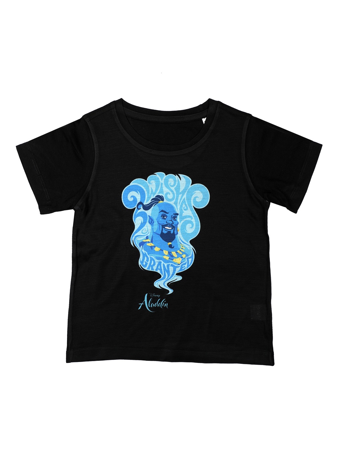 Disney by Wear Your Mind Boys Black Printed Round Neck T-shirt