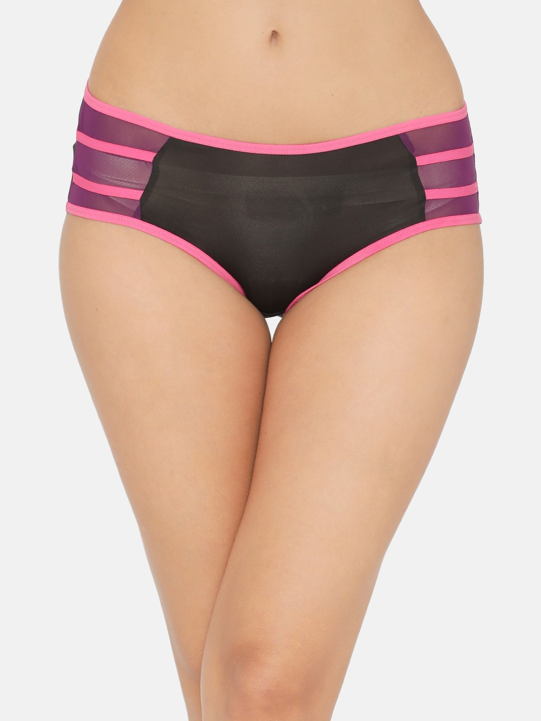 

Clovia Women Black Solid Mid-Rise Lace Hipster Briefs PN2741N14