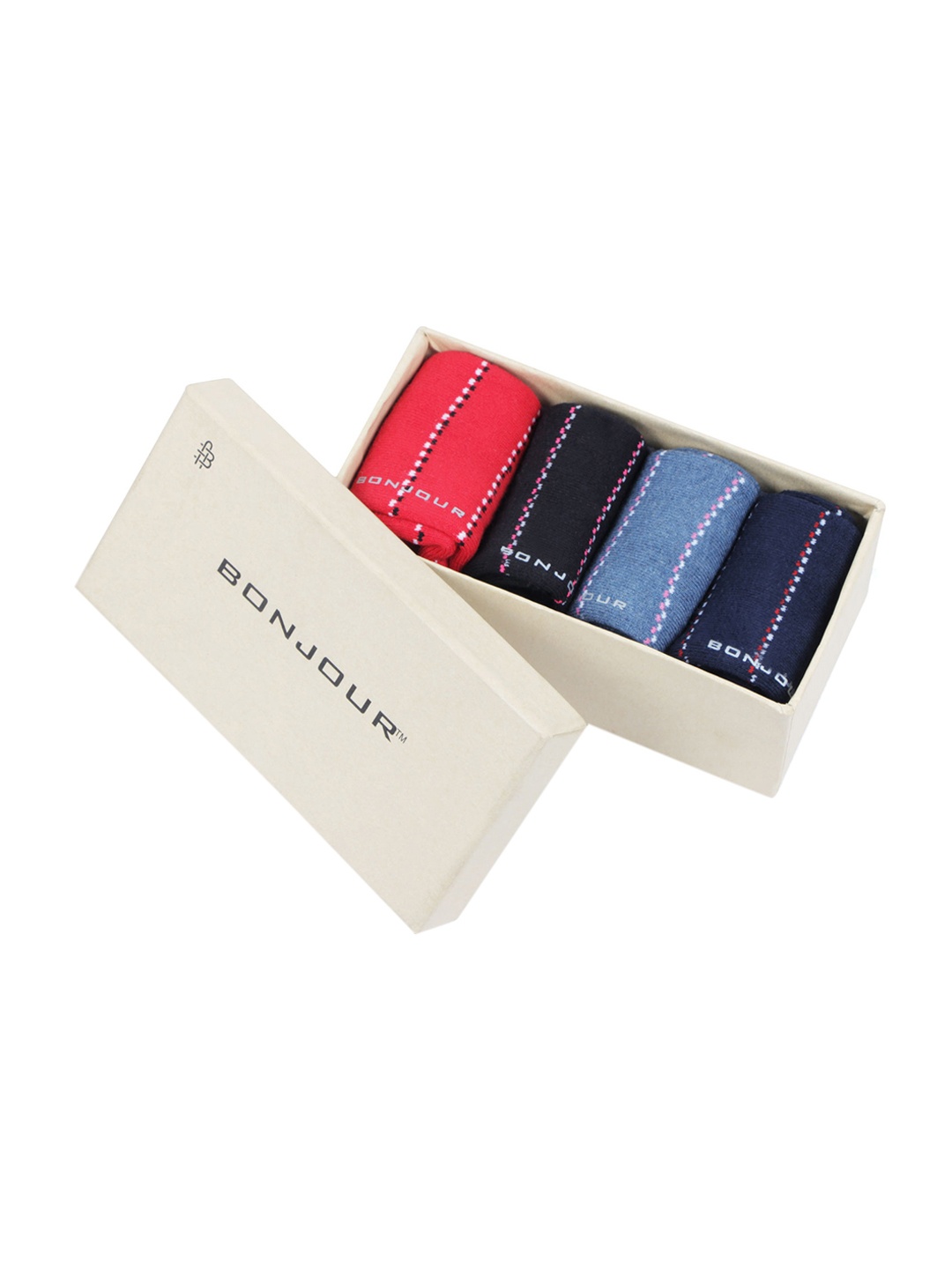 

Bonjour Women Pack of 4 Assorted Ankle-Length Socks