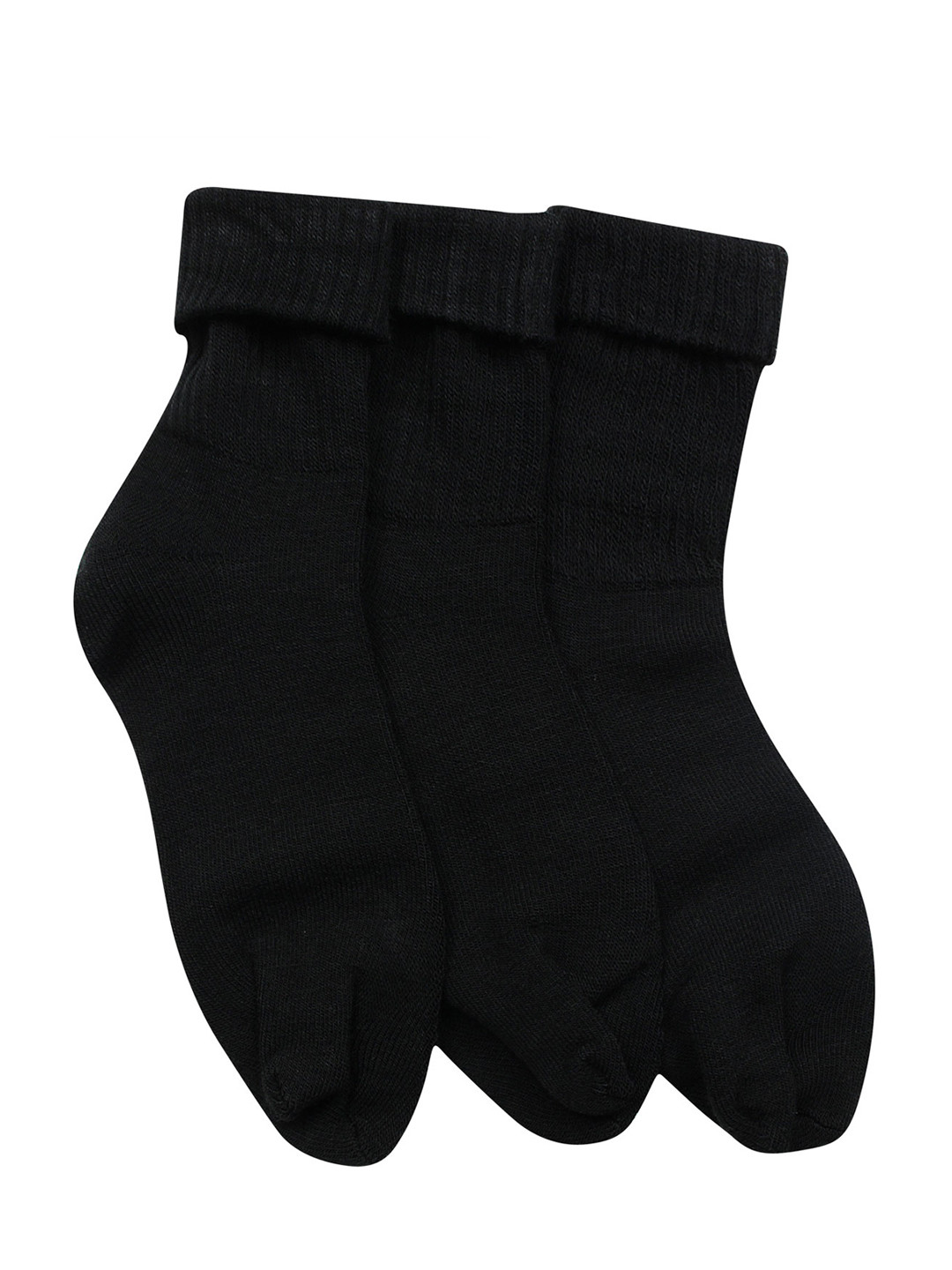 

Bonjour Women Pack of 3 Calf-Length Socks, Black
