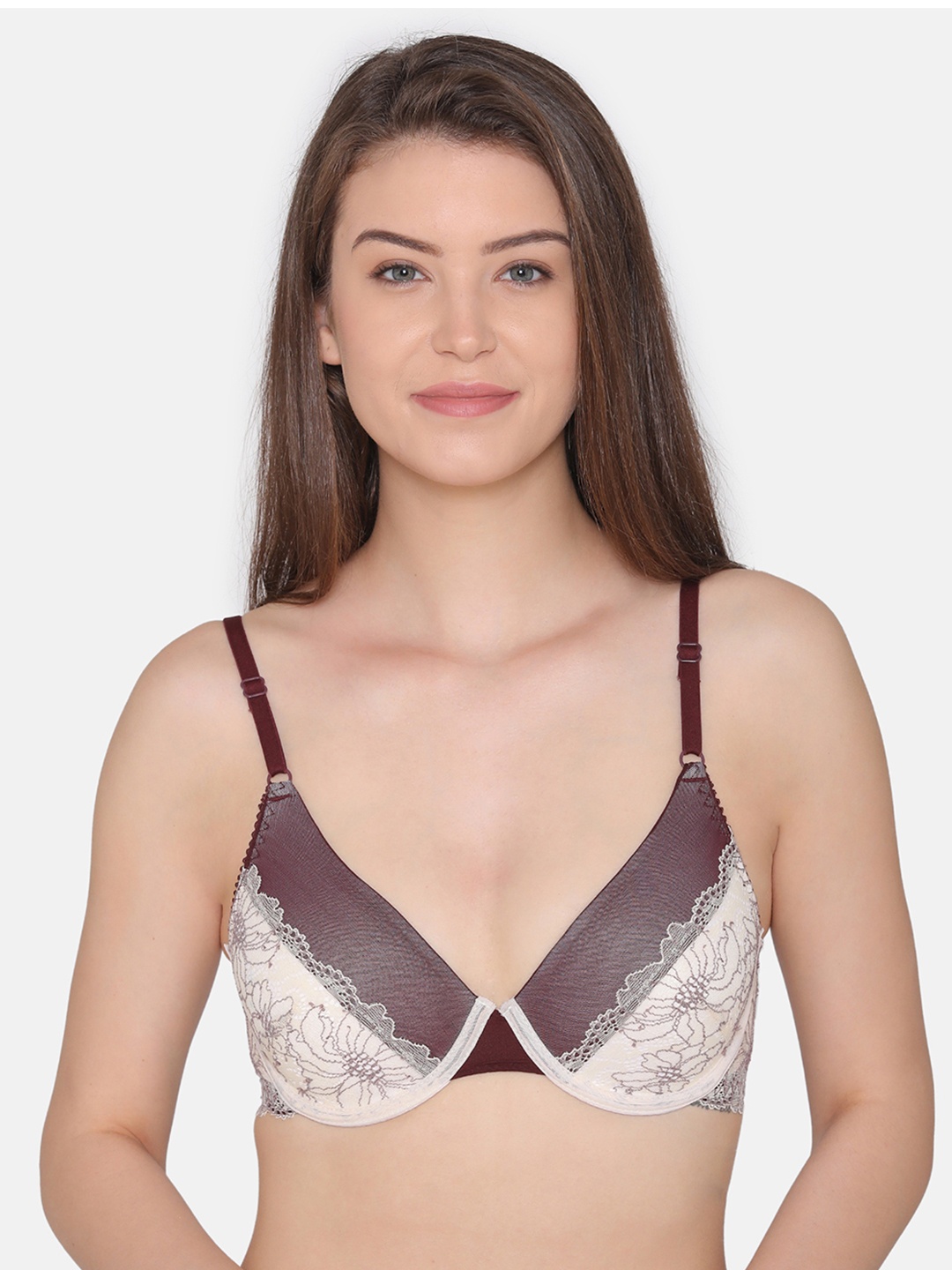 

Clovia Padded Underwired Push-Up Bridal Bra, Off white