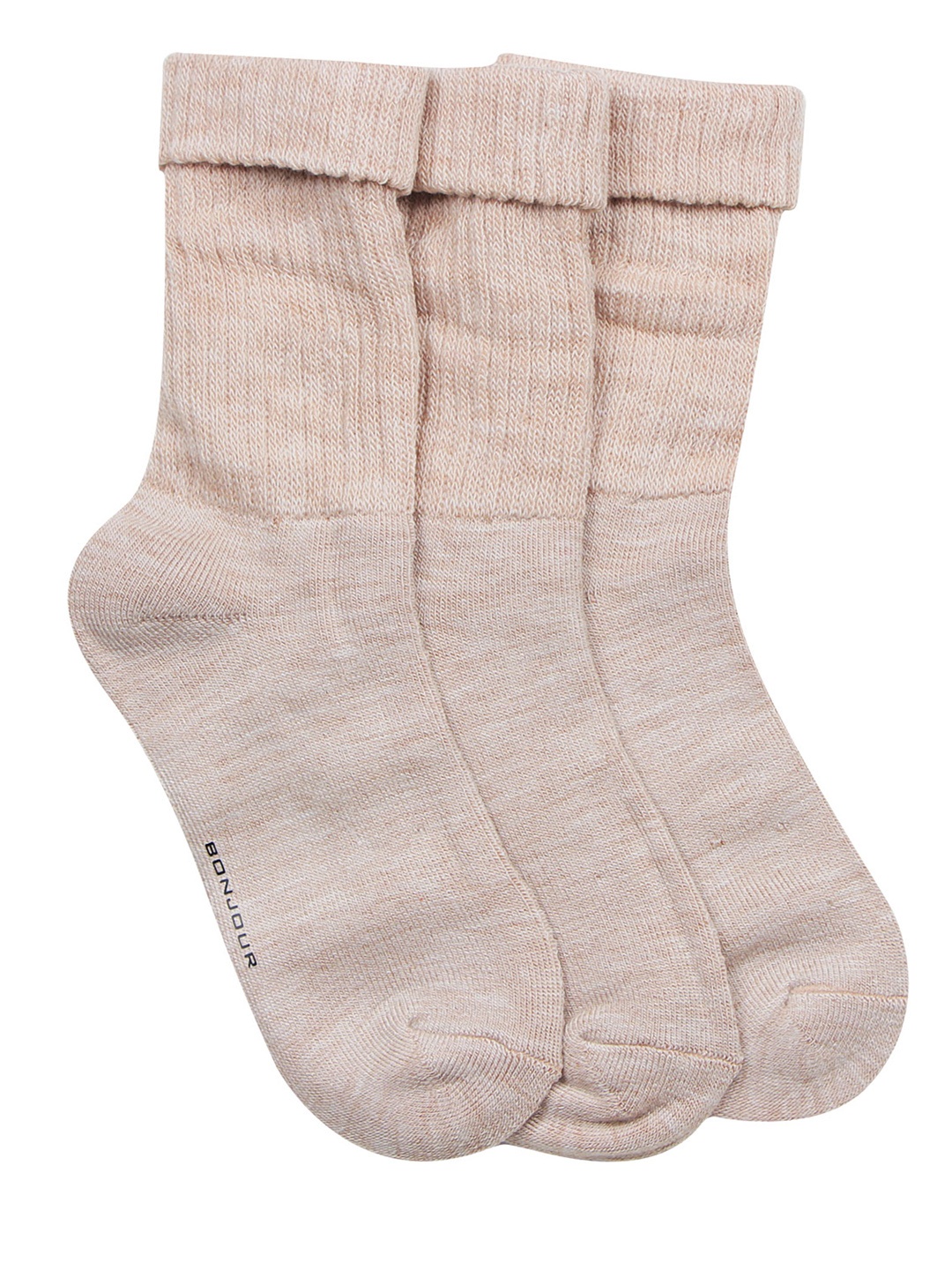 

Bonjour Women Pack of 3 Assorted Calf-Length Wollen Socks