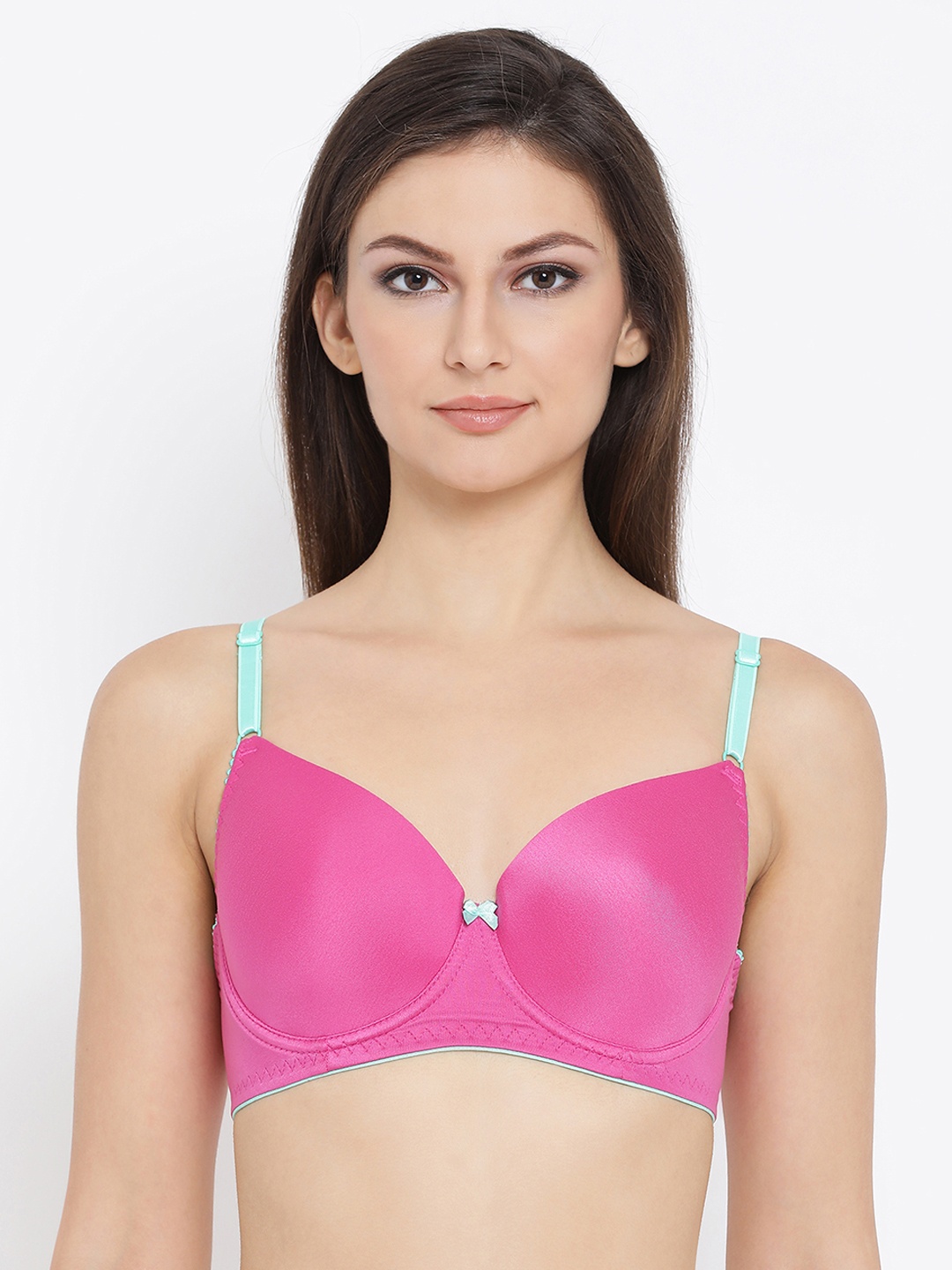 

Clovia Lightly Padded Underwired T-Shirt Bra, Pink