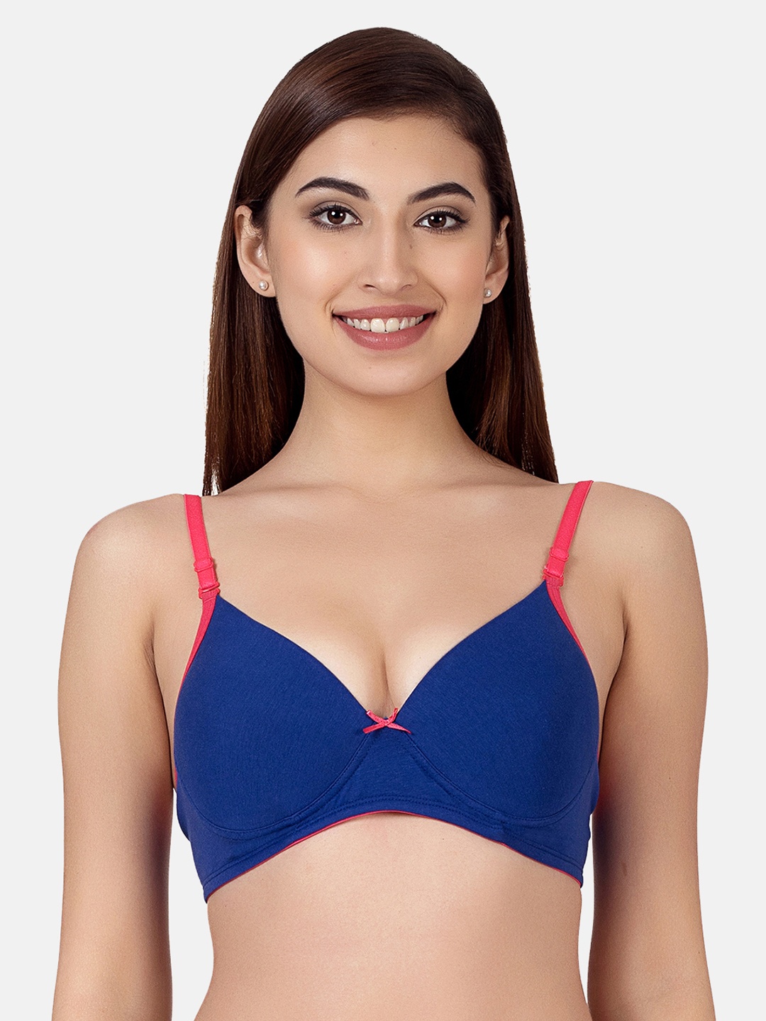 

Clovia Padded Non-Wired Multiway T-Shirt Bra, Blue