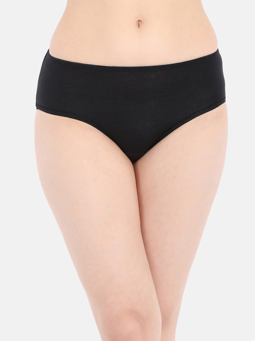 Clovia Women Solid Mid-Waist Modal Hipster Briefs PN5003R133XL, Black