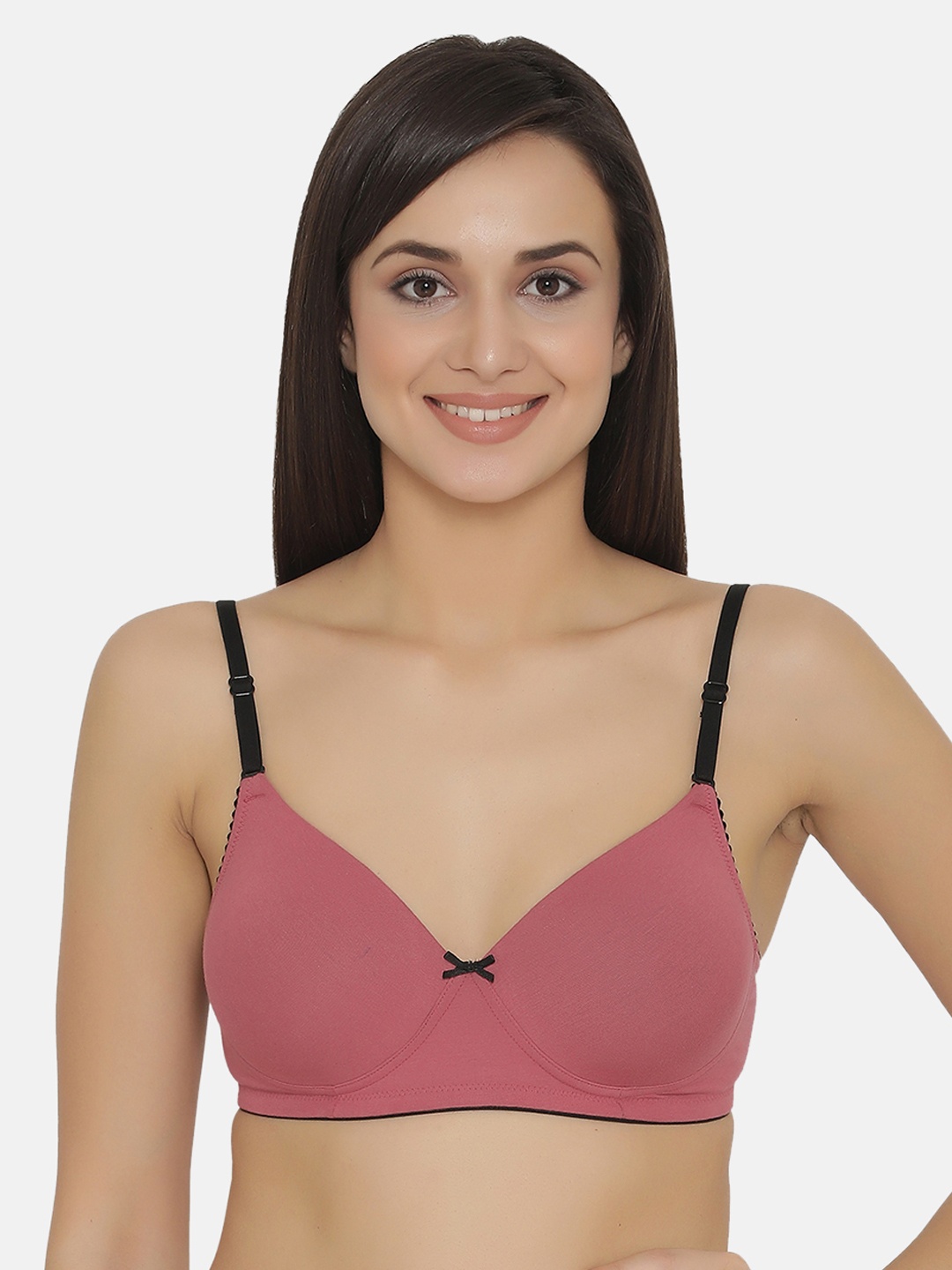 

Clovia Cotton Padded Non-Wired Multiway T-Shirt Bra, Pink