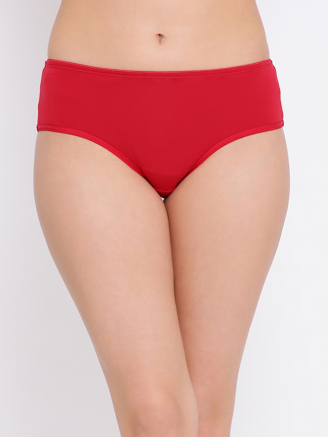 

Clovia Women Solid Mid-Rise Modal Hipster Brief PN5003R04XL, Red