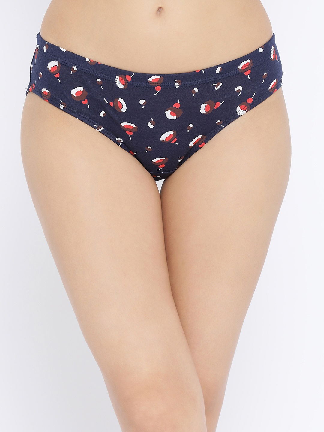 

Clovia Women Navy Blue Printed Hipster Brief PN5019R08XL
