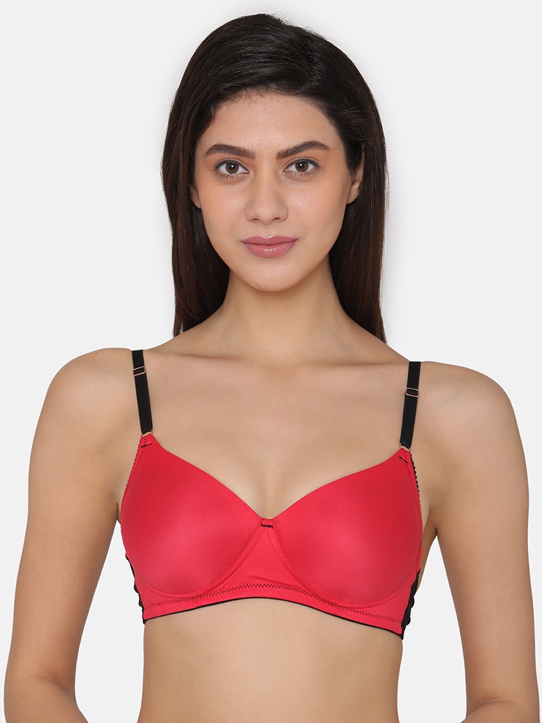 

Clovia Padded Non-Wired T-Shirt Bra, Red