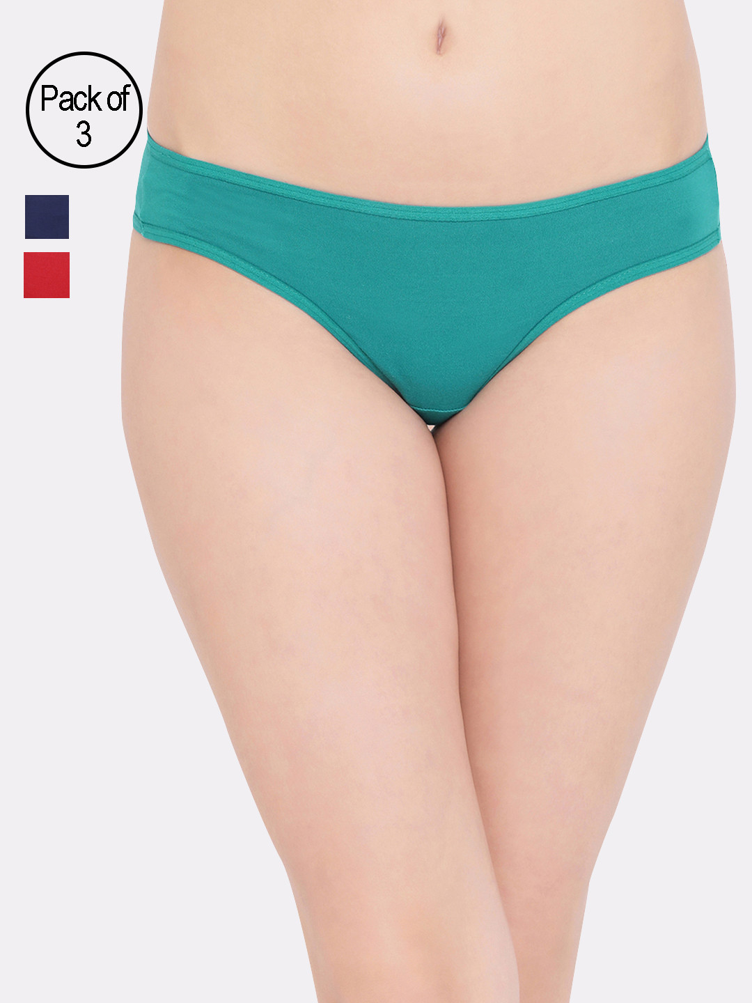 

Clovia Women Pack of 3 Bikini Briefs PN2945B30XL, Multi