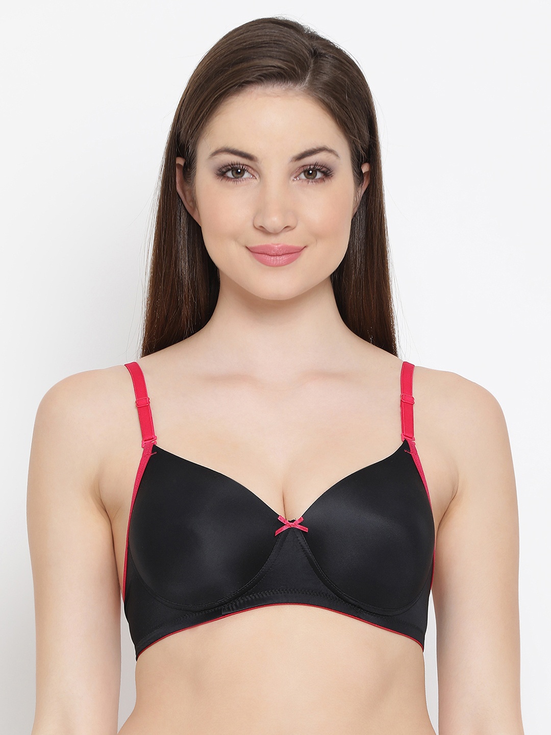 

Clovia Padded Non-Wired Multiway T-Shirt Bra, Black