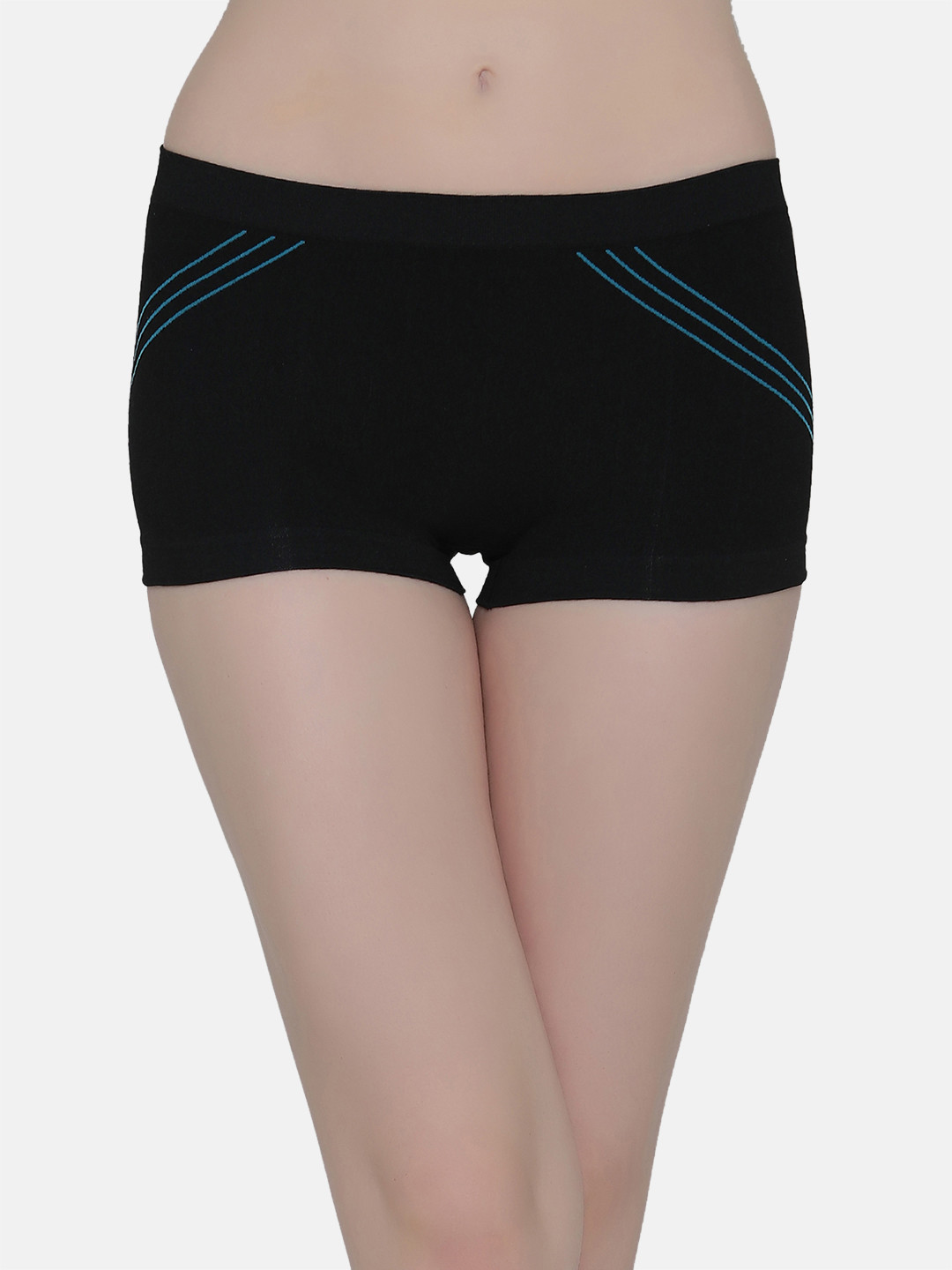 

Clovia Women Black Solid Boy Short PN1877R03XL, Blue