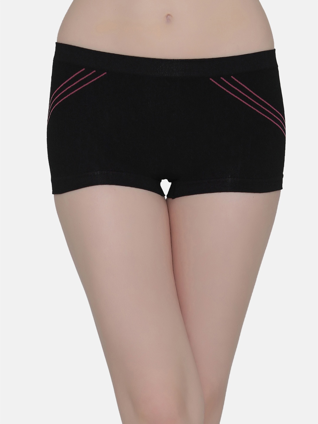 

Clovia Women Black Solid Boy Short PN1877R14XL