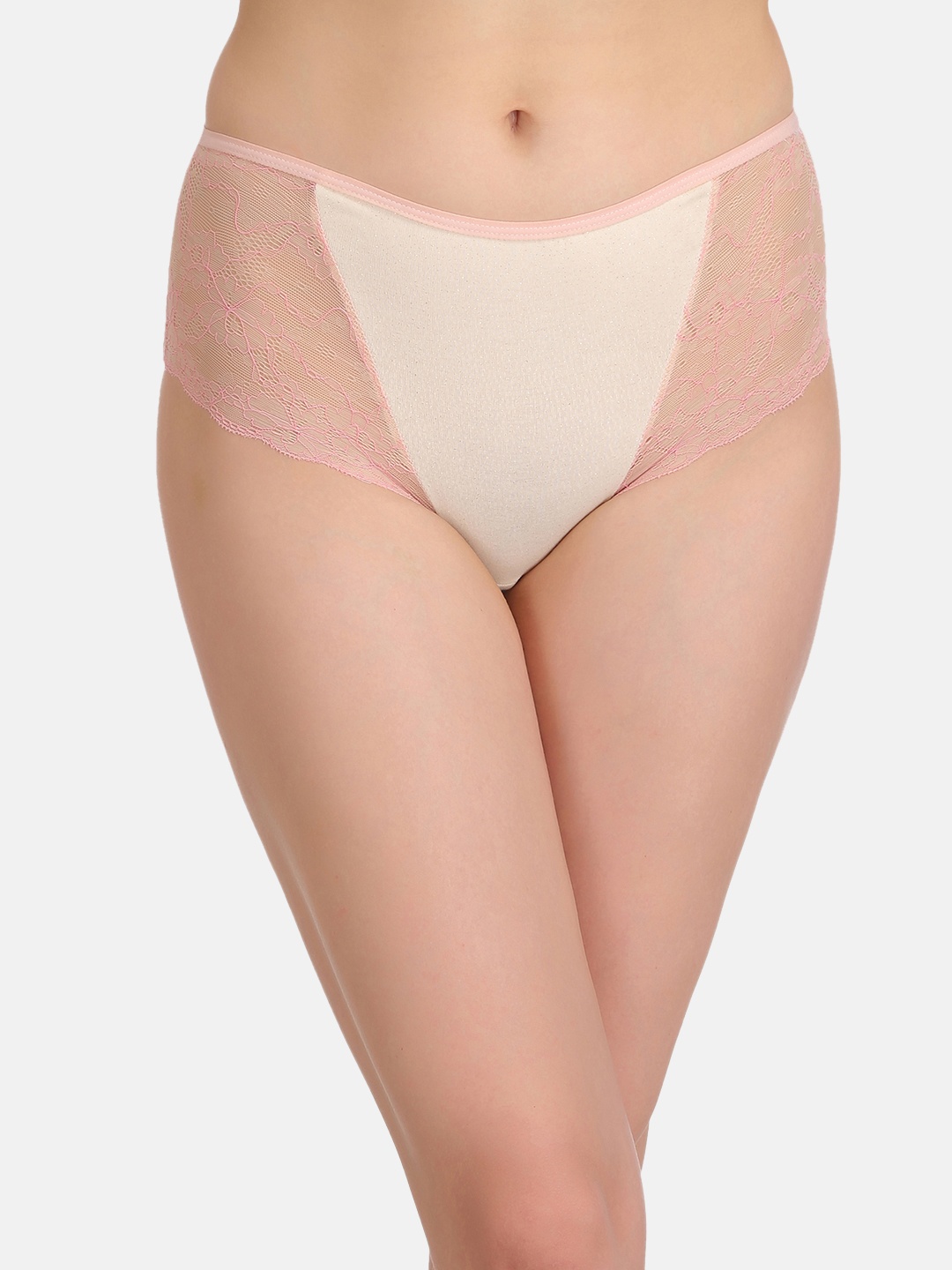 

Clovia Women White Colourblocked Mid Waist Hipster Briefs PN2587R18XXL