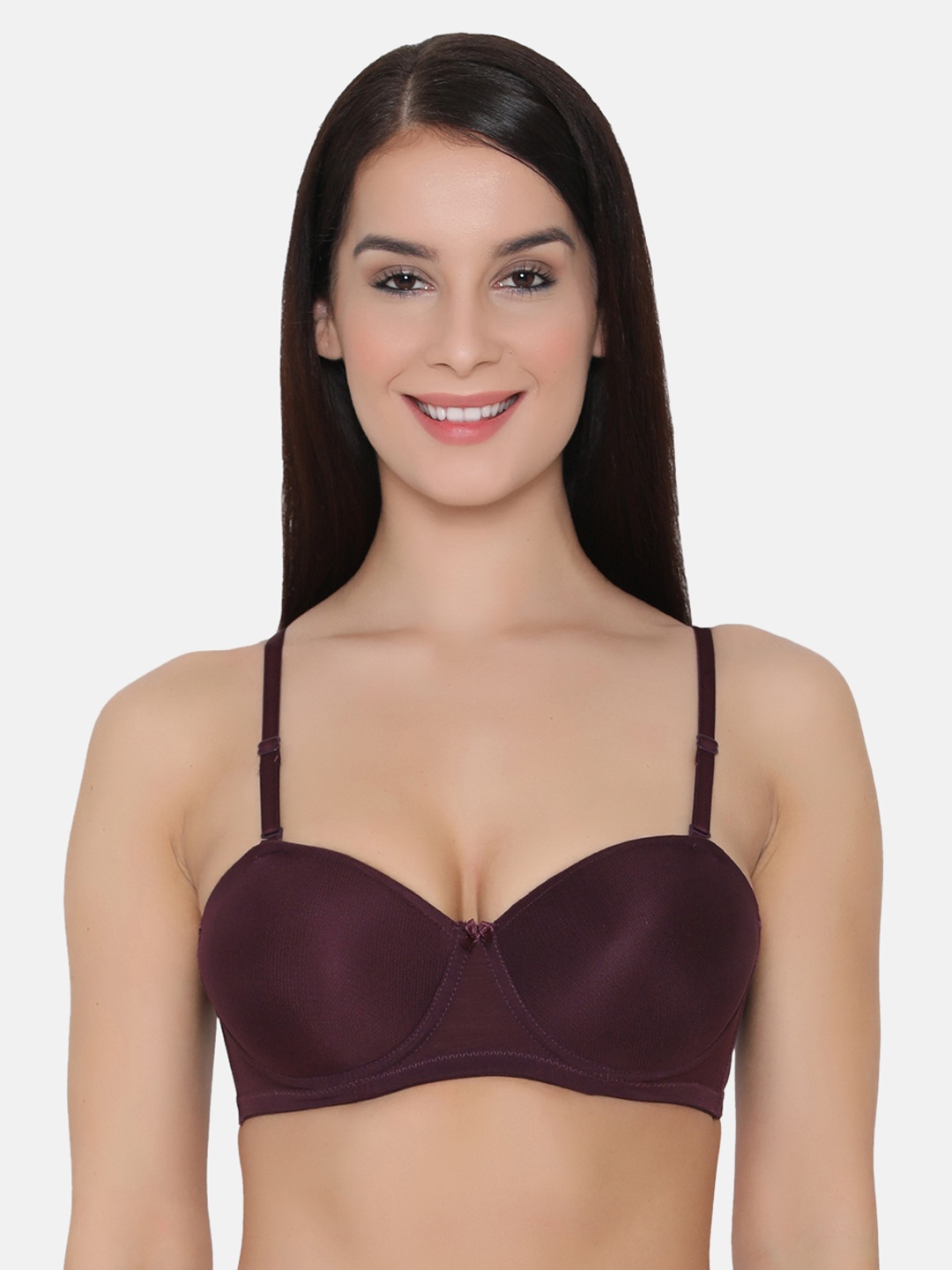 Clovia Padded Underwired Multiway Strapless T-Shirt Bra, Purple