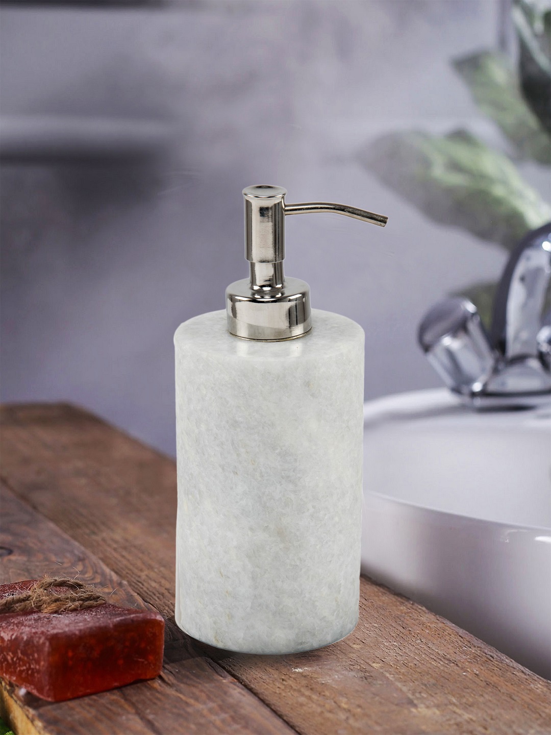 

SWHF White Handmade Marble Liquid Soap Dispenser