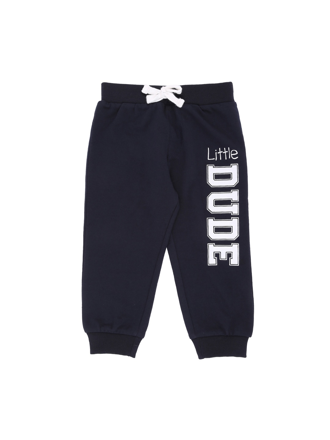 

Pantaloons Baby Boys Navy Blue Printed Straight Fit Track Pants