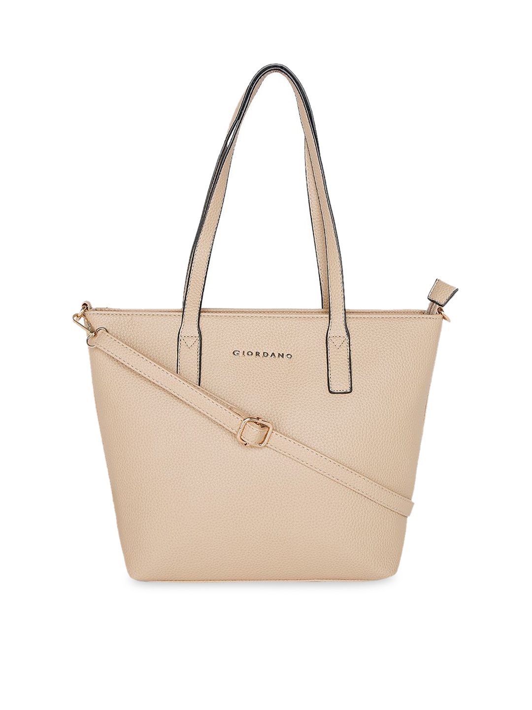 

GIORDANO Cream-Coloured Textured Shoulder Bag