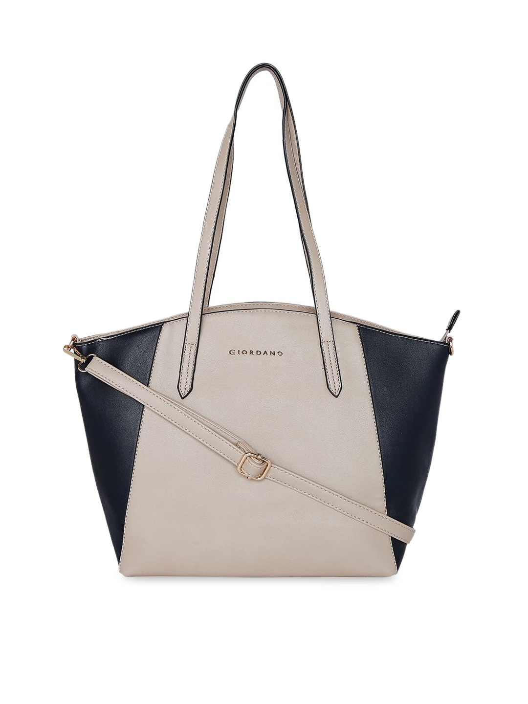 

GIORDANO Grey & Blue Colourblocked Shoulder Bag